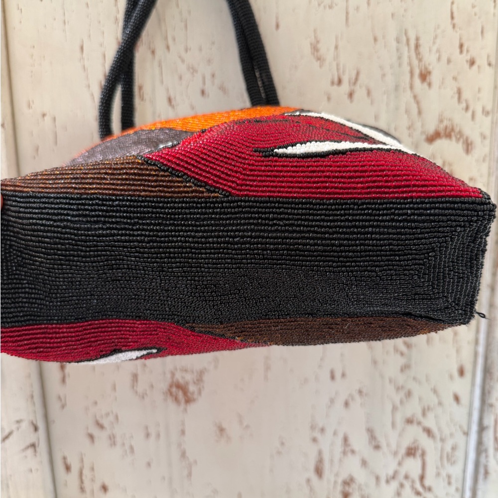 BOUTIQUE BEADED ABSTRACT HANDBAG ⭐️RARE - Picture 3 of 3